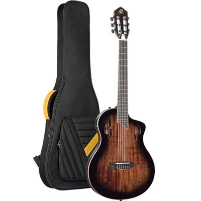 Ortega RTPDLX-ACA TourPlayer Series Deluxe Acacia Top Gloss Burst elektrisch-akoestische klassieke gitaar met gigbag