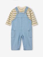 Babyset salopet voor babyjongens saliegroen - thumbnail