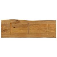 Tafelblad met natuurlijke rand 140x40x2,5 cm massief mangohout - thumbnail