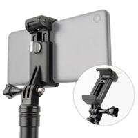 Selfie Sticks Monopods Mount telefoon klem voor iPhone Samsung HTC Sony LG en andere Smartphones(Black) - thumbnail
