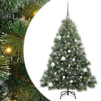 Kunstkerstboom met 150 LED met standaard Groen 150 cm PE en PVC - thumbnail