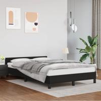 Bedframe met hoofdbord kunstleer zwart 120x200 cm - thumbnail