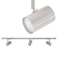 Highlight Railsysteem Trackline 100 cm + 3 cilinder spots mat chroom - thumbnail