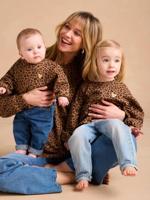 Sweat Leoparden dames capsule collectie moeder-dochter ENVIE DE FRAISE beige - thumbnail