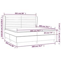 Boxspring met matras stof taupe 200x200 cm - thumbnail