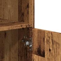 Rolkast 55x40x91 cm bewerkt hout oud houtkleurig - thumbnail