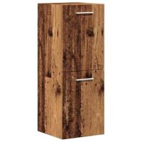 4-delige Badkamermeubelset bewerkt hout oud houtkleurig - thumbnail