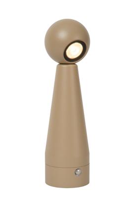 Lucide IPSOS - Oplaadbare Tafellamp - Accu/Batterij - LED Dimb. - 1x3W 2700K - Taupe Lucide IPSOS - Oplaadbare Tafellamp - Accu/Batterij - LED Dimb. - 1x3W 2700K - Taupe