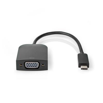 Nedis USB-C-adapterkabel | Type-C Male - VGA Female | 0,2 m | Zwart