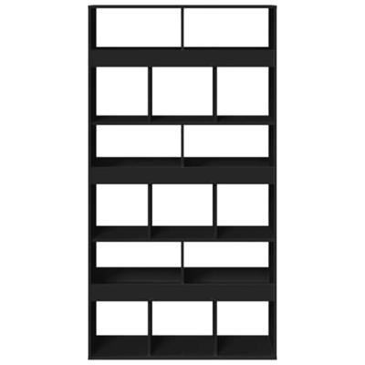 Boekenkast 100x33x187,5 cm bewerkt hout zwart