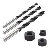 Wolfcraft Deuvelboren | Centerpunt + D-stop | Ø6, 8, 10mm | 3 stuks - 2730000 - thumbnail