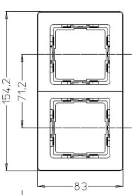 Kopp 308502080 Frame 2-voudig Paris Wit 1 stuk(s)