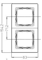 KOPP - Afdekraam - Paris HK05 - 2-voudig - Arctic Glans Wit - thumbnail