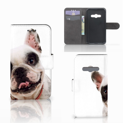 Samsung Galaxy Xcover 3 | Xcover 3 VE | Telefoonhoesje | Met pasjeshouder | Franse Bulldog