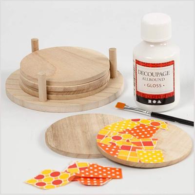 Creativ Company Schijven, d 9,5 cm, dikte 5 mm, 6 stuk/ 1 doos