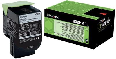 Lexmark Return Program toner 802, 4.000 pagina's, OEM 80C2HK0, zwart Lexmark Return Program toner 802, 4.000 pagina's, OEM 80C2HK0, zwart