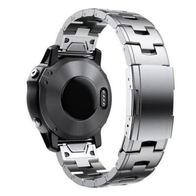 Titanium schakelband - Zilver - Garmin Fenix 7X / 6X / 5X - thumbnail