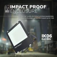 Luxor LED Breedstraler - 100 watt 16.000 Lumen (160lm/W) - Anti-verblinding - IK06 - 6400K daglicht wit - IP65 waterdicht - LED Schijnwerper - thumbnail