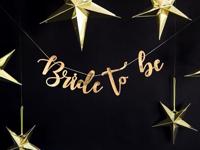 Banner Bride to be Goud - 80x19cm - thumbnail