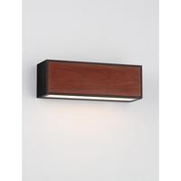 Lyora Solar wandlampBrown zwart met hout - 9030583 - thumbnail