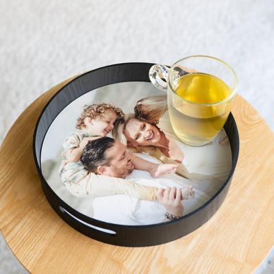 Rond dienblad bedrukken - Zwart - 30 cm Rond dienblad bedrukken - Zwart - 30 cm