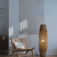 Lyora VloerlampAnada bruin Ø 33cm - 9586621 - thumbnail