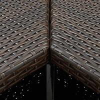 VidaXL Hoekbartafel 100x50x105 cm poly rattan bruin - thumbnail