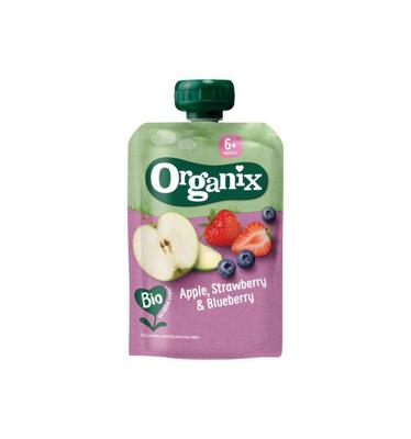Organix Knijpfruit Appel, Aardbei & Bosbes 6+m bij Jumbo