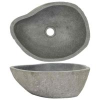 Wastafel ovaal (37-46)x(29-36) cm riviersteen - thumbnail