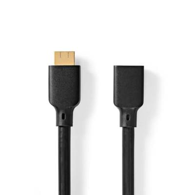 Nedis Ultra High Speed HDMI-Kabel | HDMI Connector | HDMI Female | 8K@60Hz | 48 Gbps | 2.00 m | Rond | 7.9 mm | Zwart | Envelop - CVGP35090BK20 Nedis Ultra High Speed HDMI-Kabel | HDMI Connector | HDMI Female | 8K@60Hz | 48 Gbps | 2.00 m | Rond | 7.9 mm | Zwart | Envelop - CVGP35090BK20