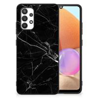 Samsung Galaxy A32 4G | A32 5G Enterprise Editie Marmeren Print Telefoonhoesje Marmer Zwart - Origineel Cadeau Vader - thumbnail