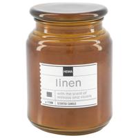HEMA Geurkaars In Glazen Pot Ø10x14 Linen - thumbnail