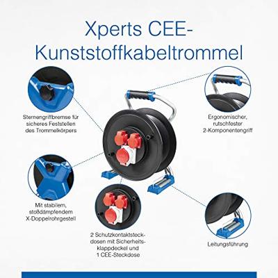 Schwabe CEE-Kabelhaspel Xperts leeg Ø285mm t.b.v. 25m kabel