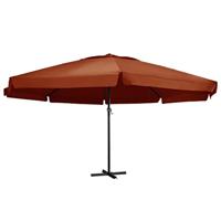 VidaXL Parasol met aluminium paal 600 cm terracottakleurig - thumbnail
