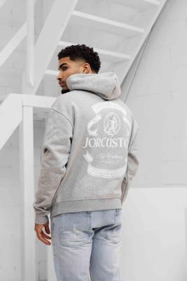 Jorcustom Ribbon Oversized Hoodie Heren Grijs - Maat M - Kleur: Grijs | Soccerfanshop