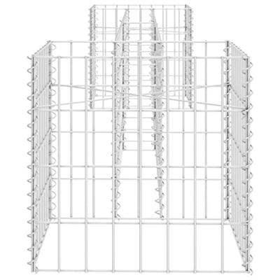 VidaXL Gabion plantenbak h-vormig 260x40x40 cm staaldraad