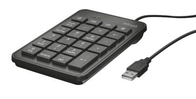 Trust Xalas Numeriek toetsenbord USB Zwart