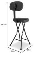 GEWA VE2 keyboard stoel met verstelbare rugleuning - thumbnail