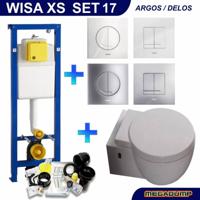 Xs Toiletset 17 Aqua Splash Amor Met Softclose Bril En Argos/Delos Drukplaat Wisa - thumbnail