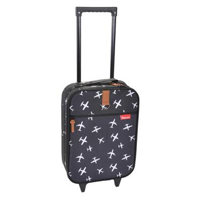 Kidzroom Black & White Trolley Koffer planes Kinderkoffer
