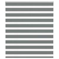VidaXL Zebra rolgordijn 130x100 cm stofbreedte 125,9 cm donkergrijs - thumbnail