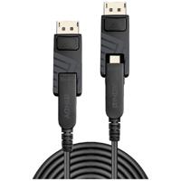 LINDY 38481 DisplayPort-kabel USB Aansluitkabel Mini DisplayPort-stekker, Mini DisplayPort-stekker 20.00 m Zwart 8K UHD - thumbnail