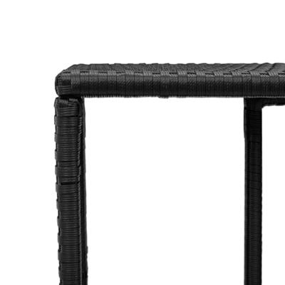 VidaXL Opbergschappen 2 st poly rattan zwart