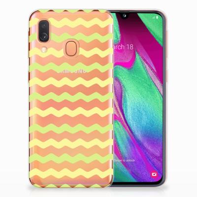 Samsung Galaxy A40 | TPU bumper | Waves Yellow