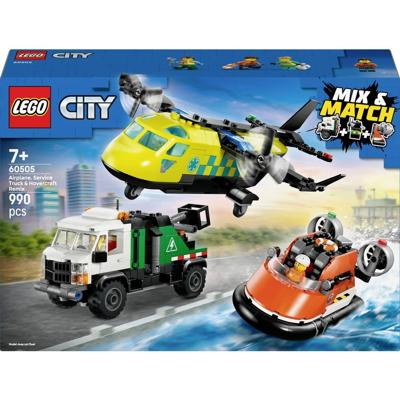 LEGO® CITY 6585659 Combinatieset met vliegtuig, onderhoudswagen en luchtkussenboot (60505)