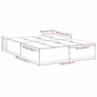 Bedframe Grijs sonoma 200 x 140 x 31.5 cm Bewerkt hout - thumbnail