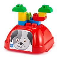 Abrick bouwblokken hond in opbergbox - 50dlg. - thumbnail