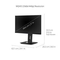 Viewsonic VG2755-2K 68,6 cm (27 inch) Business Monitor (WQHD, HDMI, DP, USB 3.0 Hub, USB C, in hoogte verstelbaar, Eye-Care) zwart - thumbnail