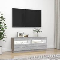 Tv-meubel met LED-verlichting 100x35x40 cm grijs sonoma eiken - thumbnail