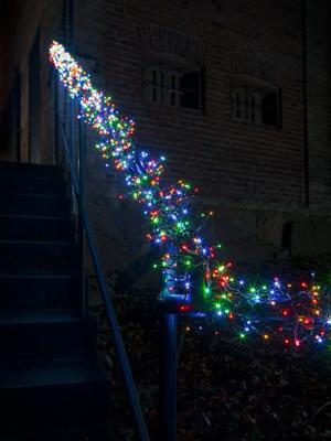 Konstsmide 3864-500 Clusterlichtketting Buiten werkt op het lichtnet Aantal lampen 1152 LED Meerkleurig Verlichte lengte: 8.6 m